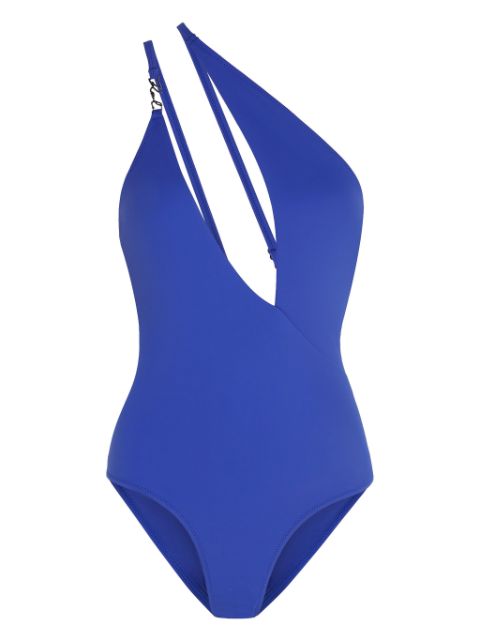 Karl Lagerfeld Signature asymmetric swimsuit