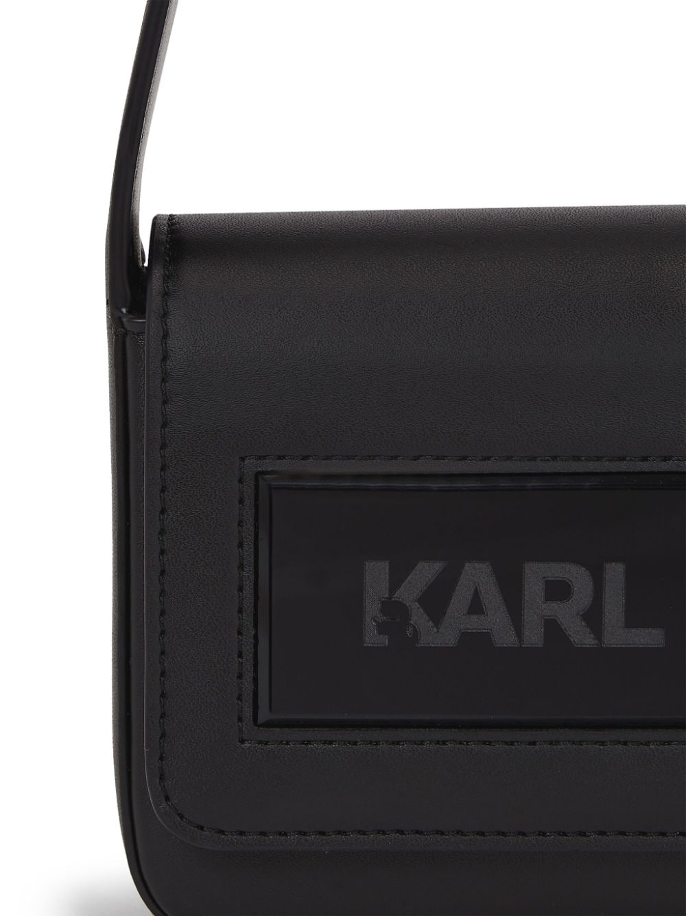 Shop Karl Lagerfeld Medium Icon K Shoulder Bag In Black