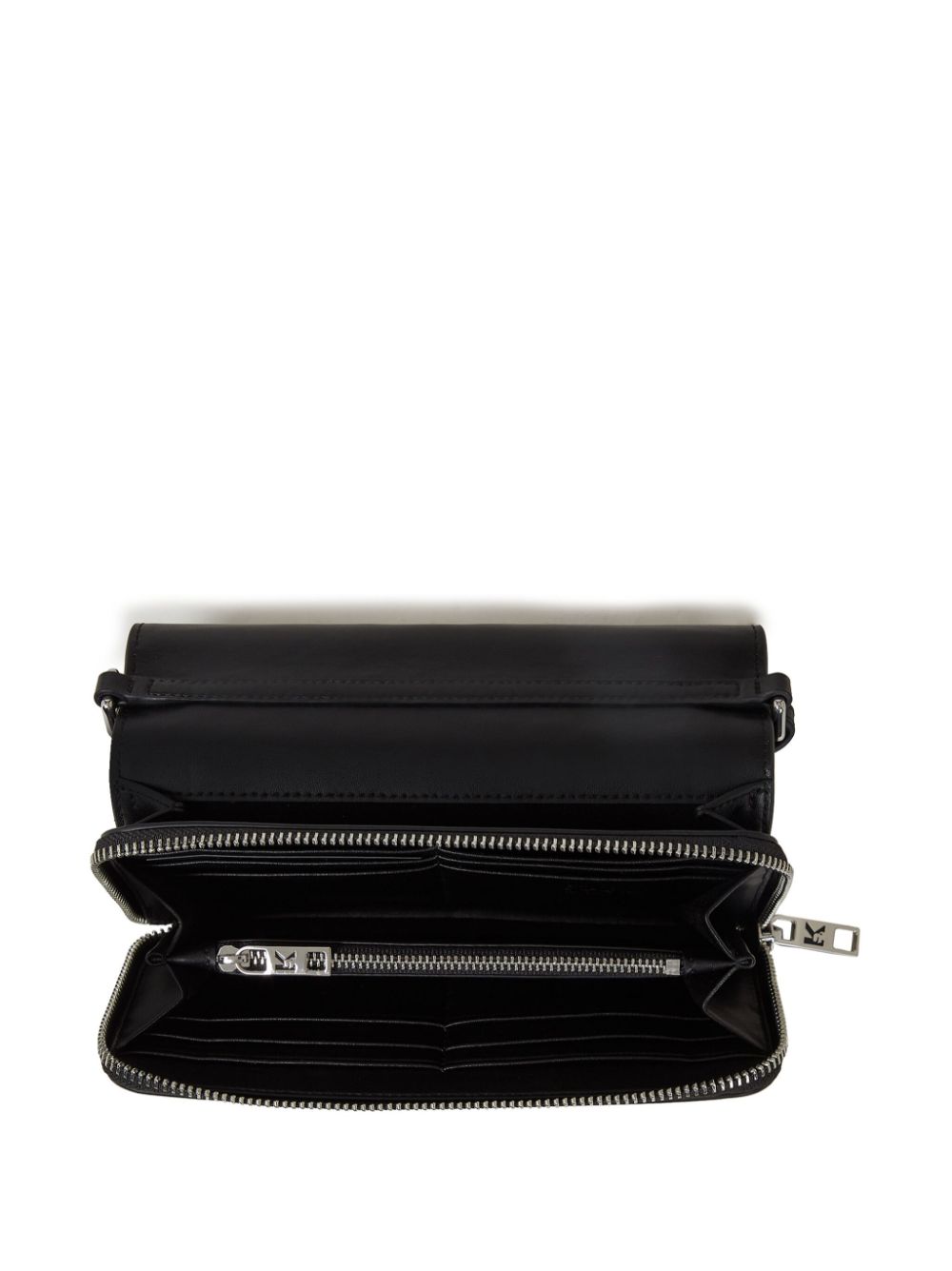 Karl Lagerfeld K Circle perforated-logo clutch bag WOMEN