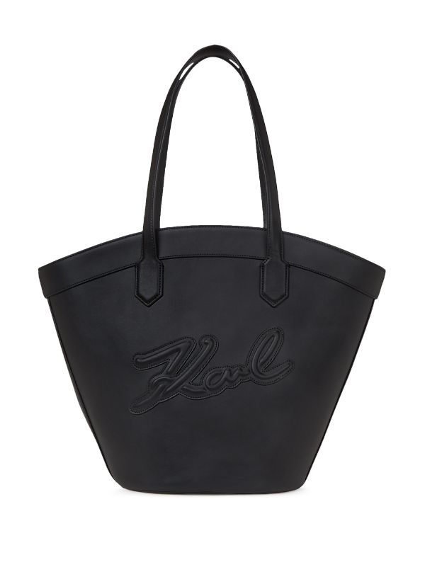 karl lagerfeld tote bag leather