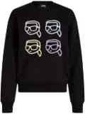 Karl Lagerfeld Ikon Outline organic-cotton sweatshirt - Black