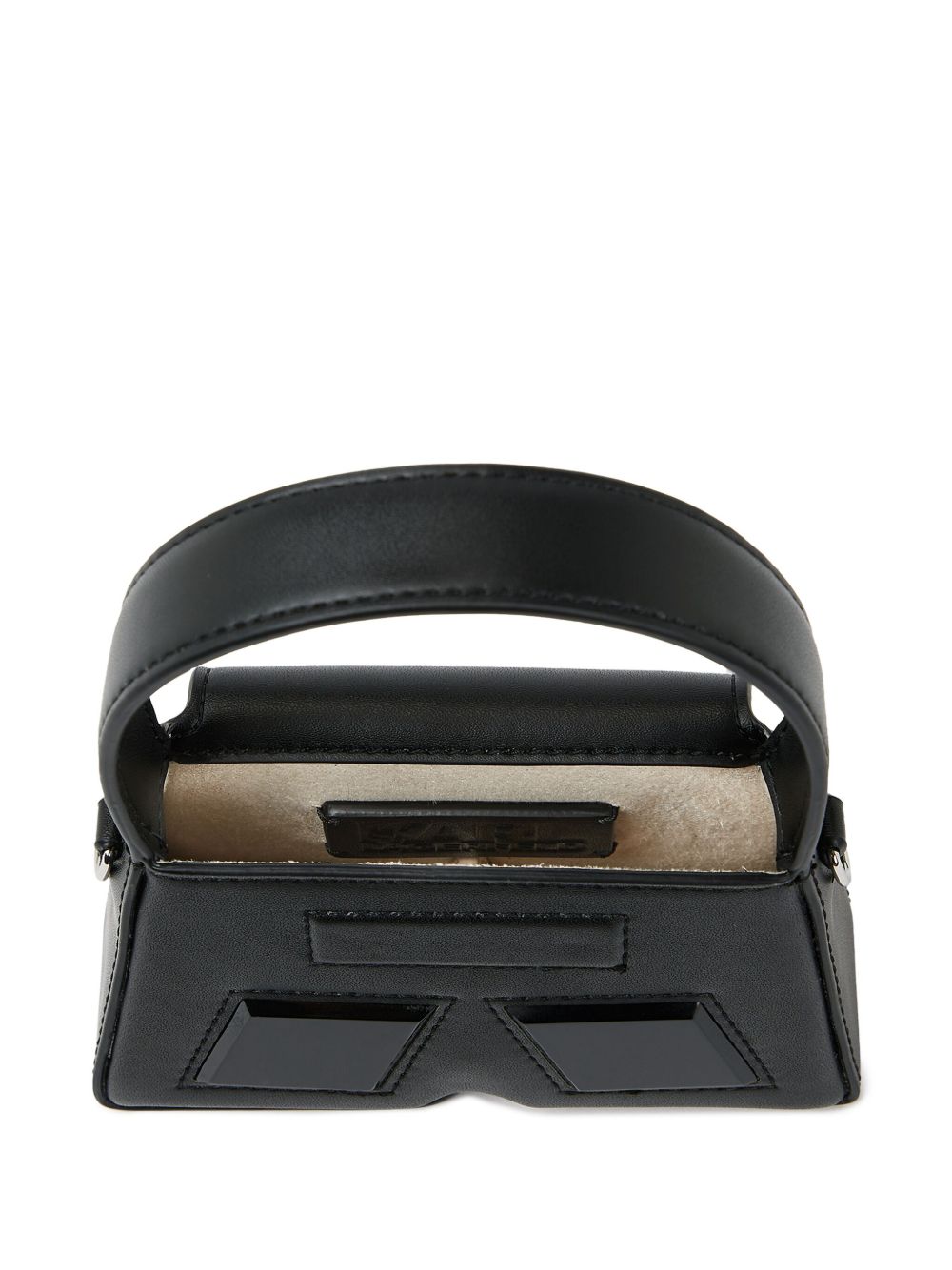 Shop Karl Lagerfeld Nano Ikon K Top-handle Bag In Black