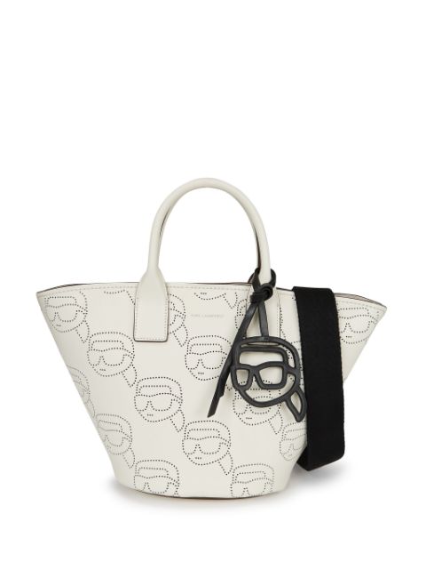 Karl Lagerfeld Ikon perforated leather tote bag WOMEN