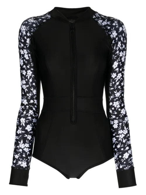 Maillot de bain zippé à fleurs - Duskii - Modalova