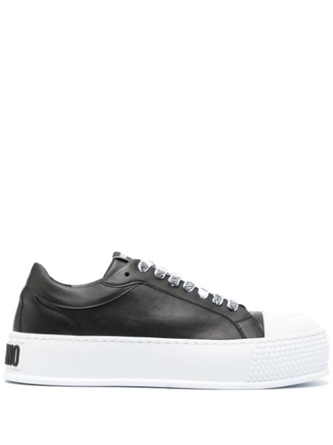 Moschino logo-embossed low-top sneakers