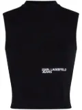 Karl Lagerfeld Jeans open-back knitted top - Black