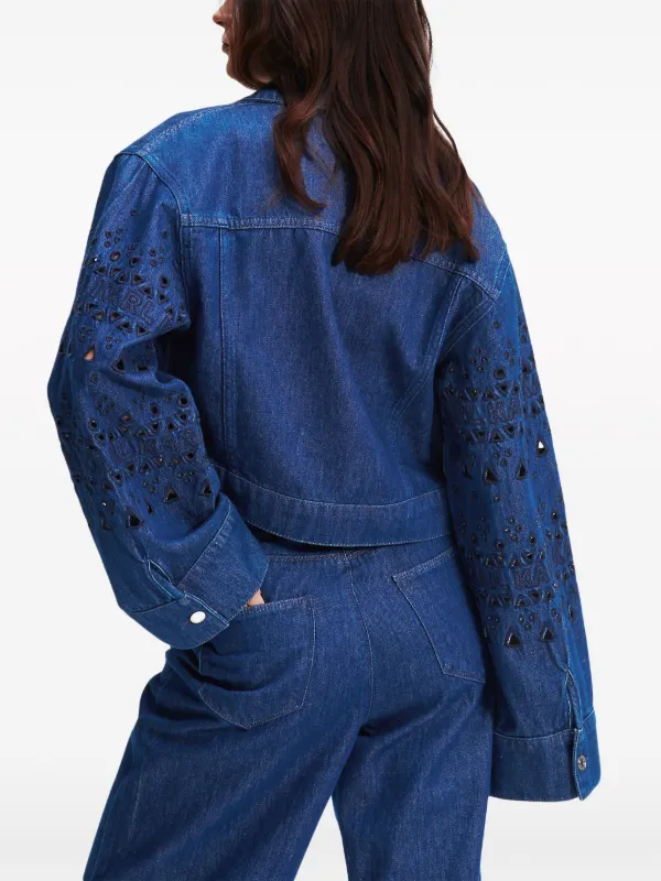 karl lagerfeld ジーンズ　ジャケット All-over Monogram denim jacket | Monogram On Dark Denim