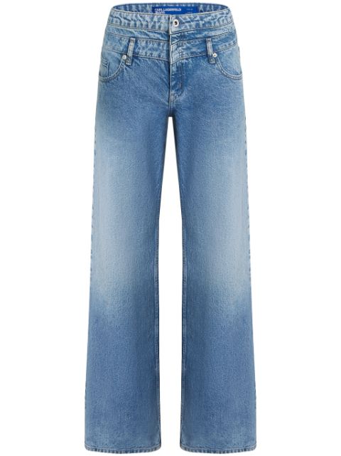 Karl Lagerfeld Jeans low-rise wide-leg jeans