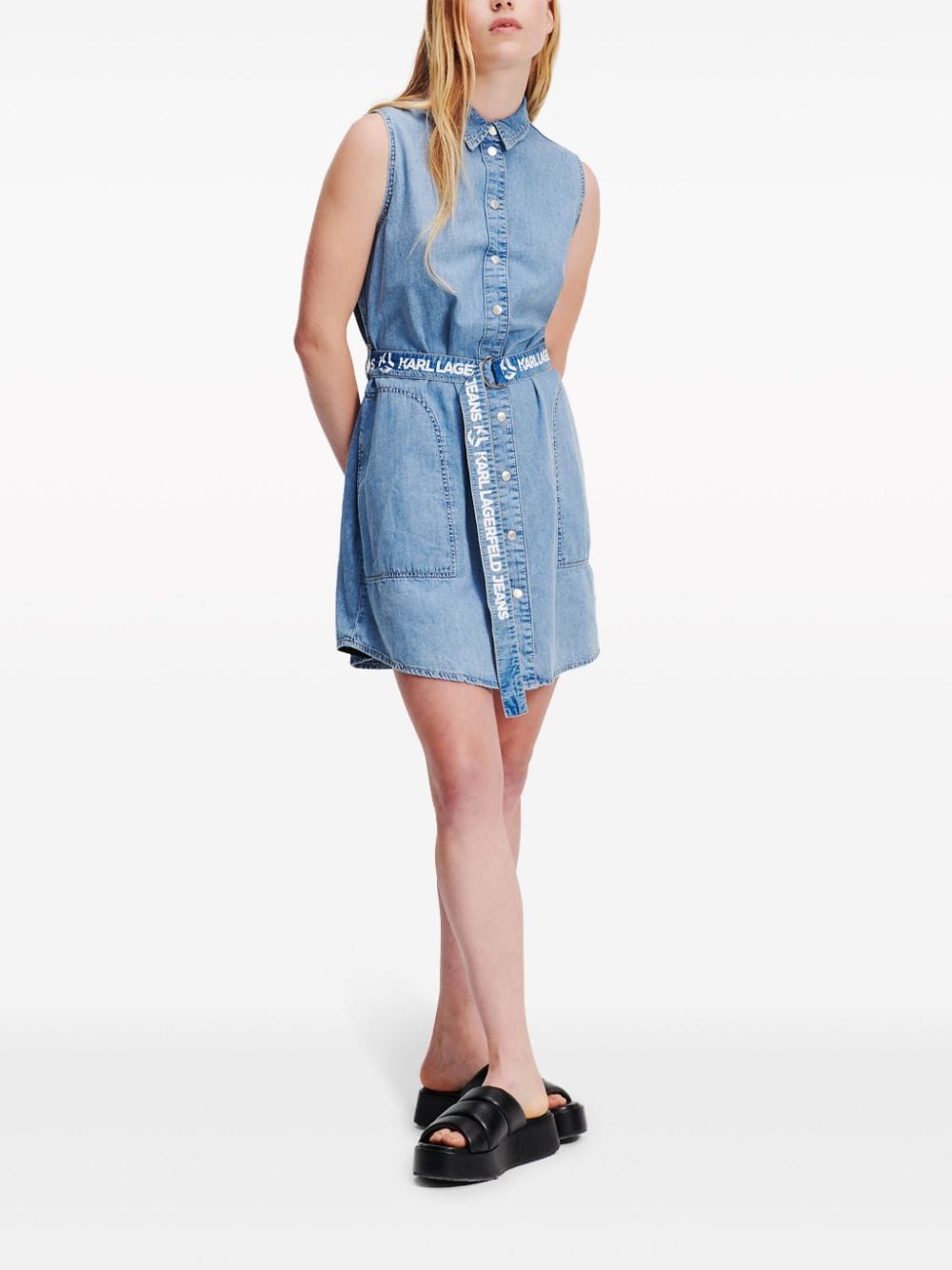 Karl Lagerfeld Jeans Denim mini-jurk - Blauw