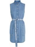 Karl Lagerfeld Jeans sleeveless denim shirt dress - Blue