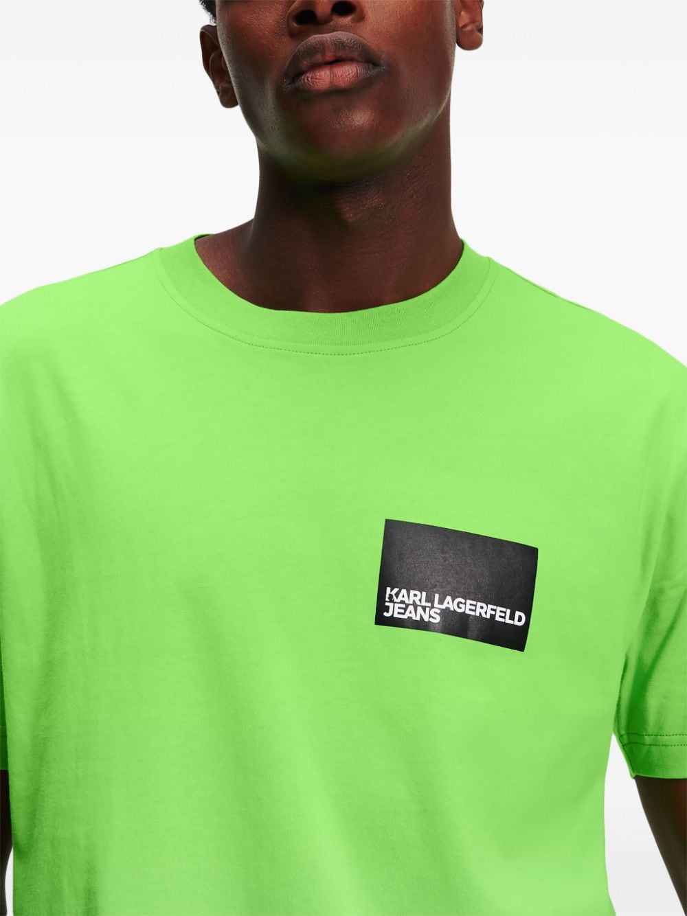 Karl Lagerfeld Jeans T-shirt met logoprint van biologisch katoen Groen