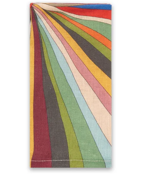 La DoubleJ large rainbow-striped linen napkins (set of 2)