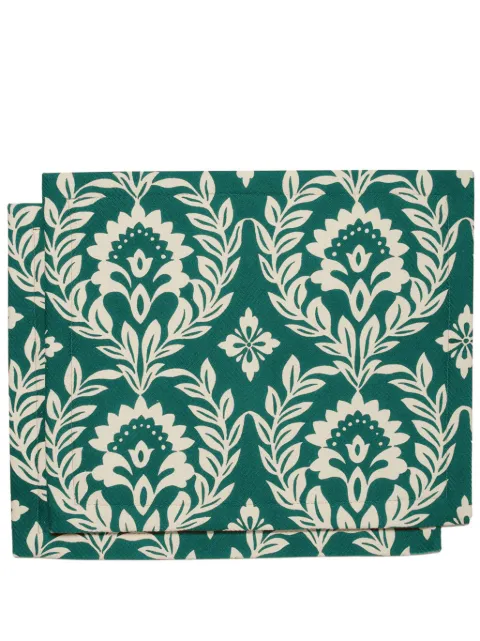 La DoubleJ leaf-print linen placemats (set of two)
