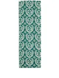 La DoubleJ leaf-print cotton runner - Green