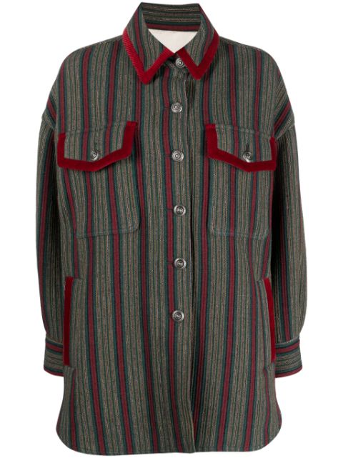 Fortela striped wool-blend jacket