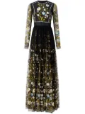 Giambattista Valli Ramages-embroidered silk-tulle gown - Black