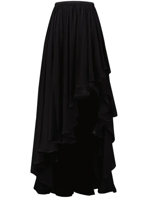 Giambattista Valli asymmetric georgette skirt