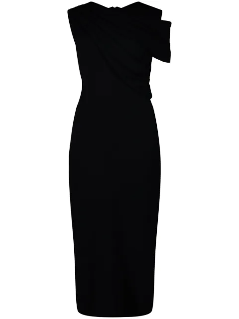 Giambattista Valli draped single-sleeve midi dress