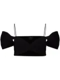 Giambattista Valli twisted off-shoulder bandeau top - Black