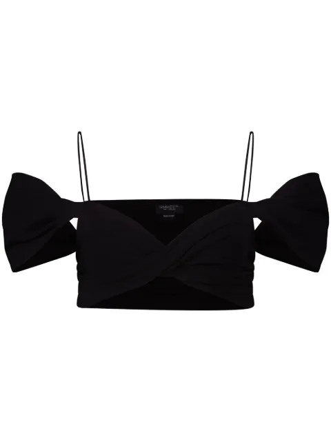 Giambattista Valli twisted off-shoulder bandeau top