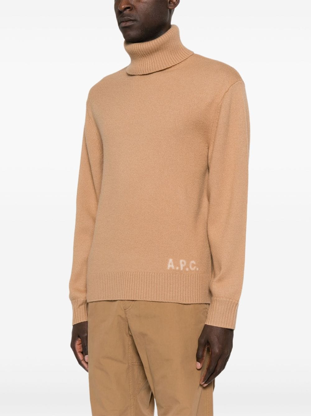 Shop Apc Walter Knitted Jumper In Brown