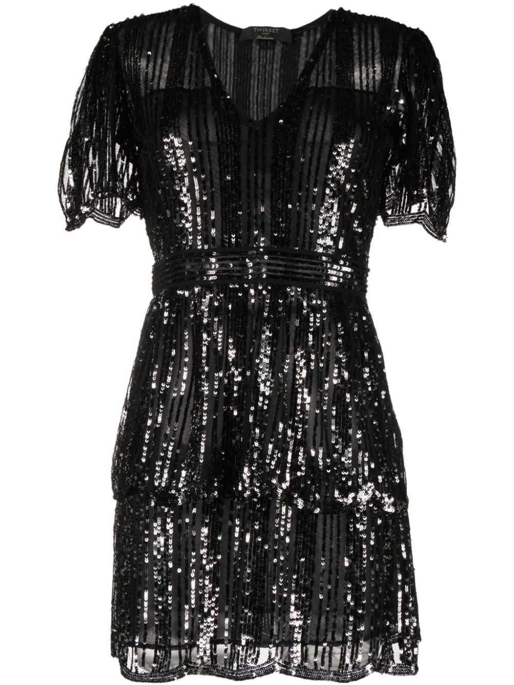TWINSET Mini-jurk met pailletten Zwart