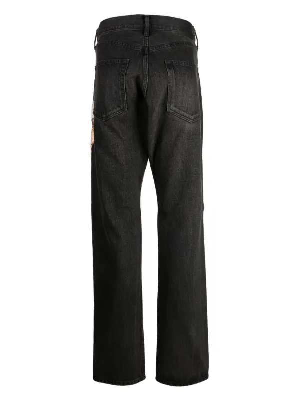Undercover bead-embellished straight-leg Jeans | Black