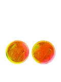 CHANEL Pre-Owned 1997 CC button clip-on earrings - Gold