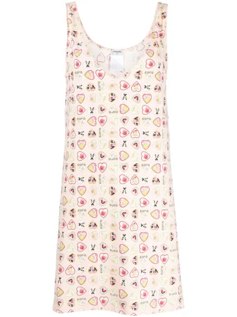 CHANEL 2006 Valentine heart-print minidress Women