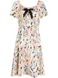 CHANEL Pre-Owned 1990-2000 graphic-print silk dress - Multicolour