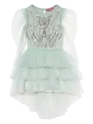 Mint green tulle outlet dress