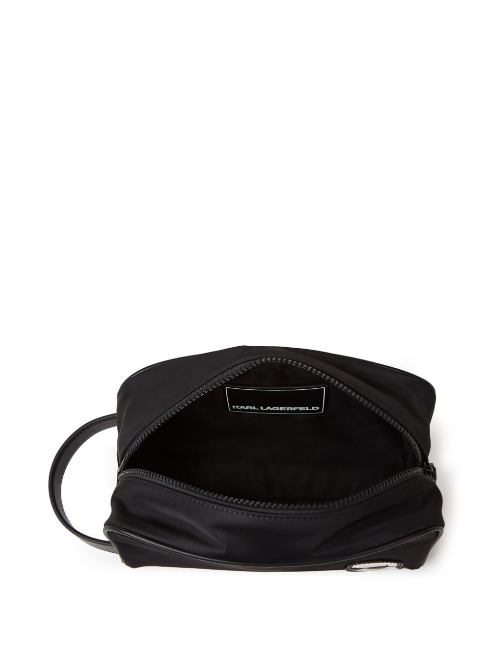 Shop Karl Lagerfeld Ikonik Wash Bag In Black