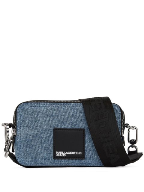 Karl Lagerfeld Jeans box-logo denim camera bag