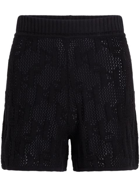 Karl Lagerfeld monogram-jacquard knitted shorts