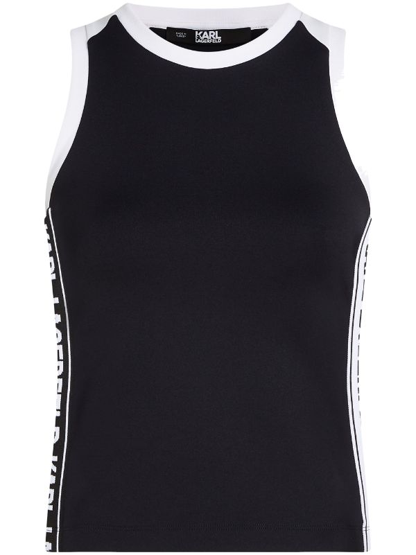 Karl Lagerfeld logo-tape Tank Top - Farfetch