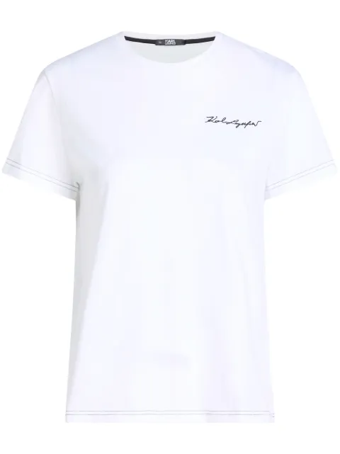 Karl Lagerfeld Karl Signature crew-neck cotton T-shirt