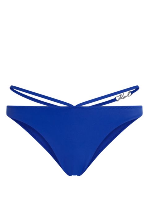 Karl Lagerfeld Signature strap-detail bikini bottoms