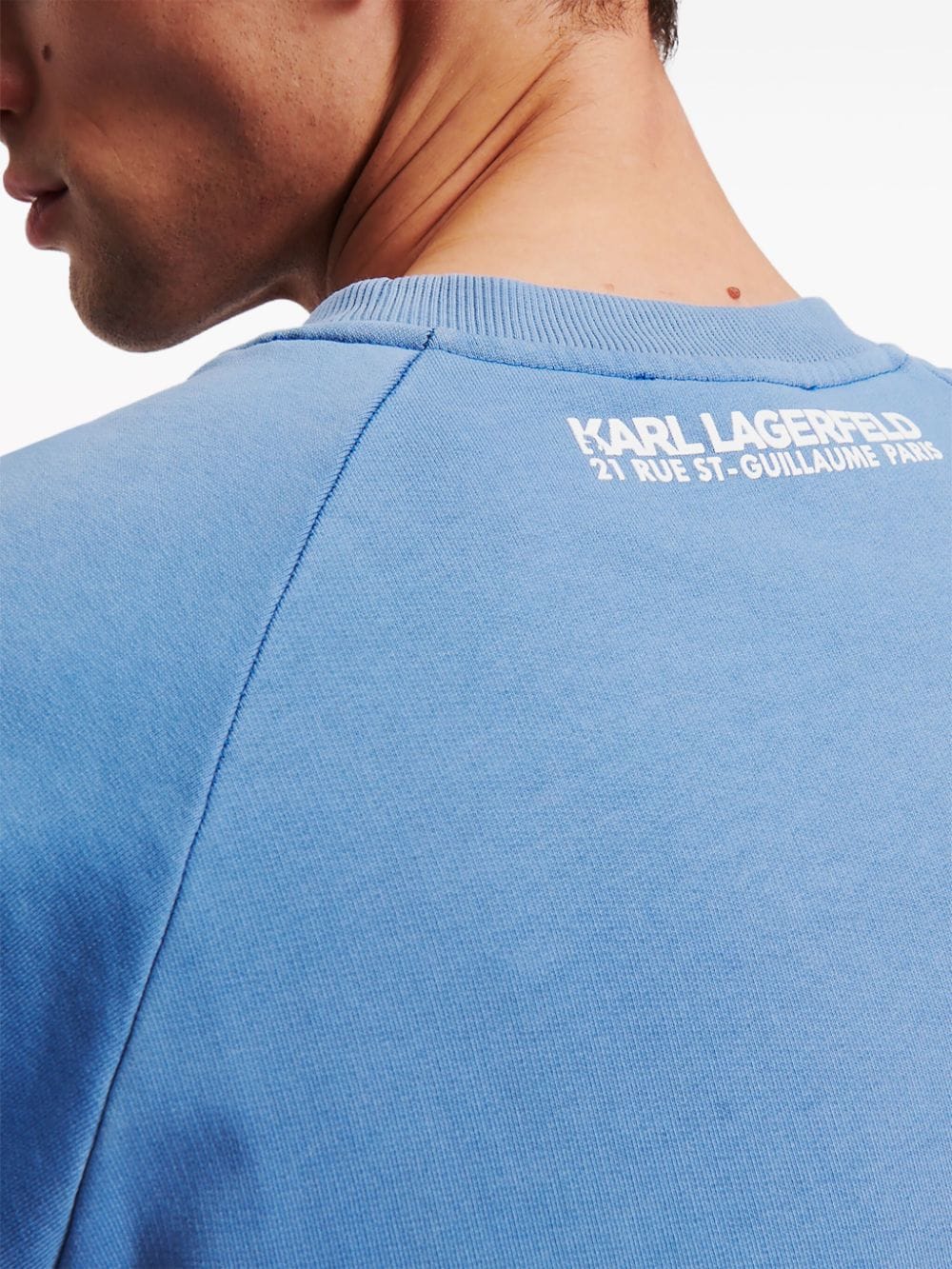 Karl Lagerfeld Rue St-Guillaume sweater van biologisch katoen Blauw