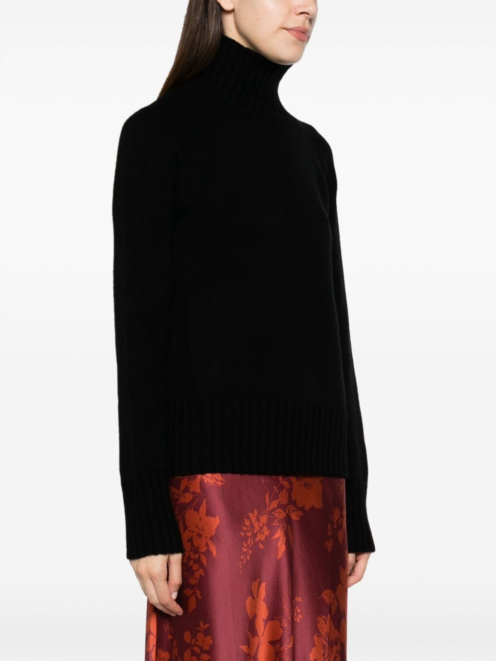 Shop 's Max Mara Drop-shoulder Roll-neck Jumper In Black