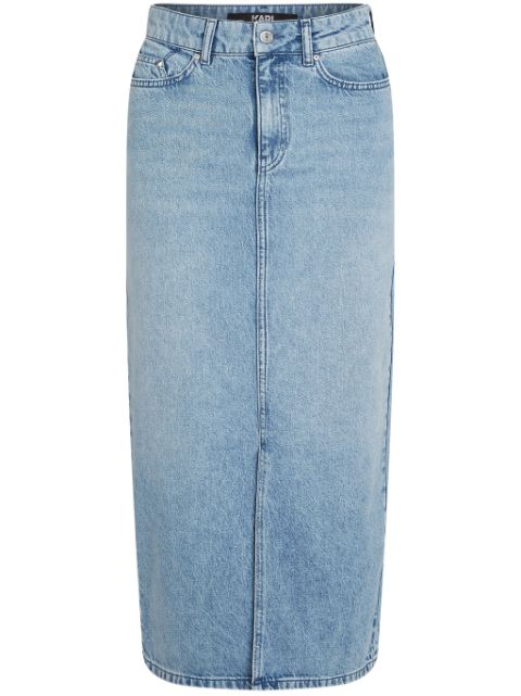 Karl Lagerfeld Jeans falda larga de mezclilla