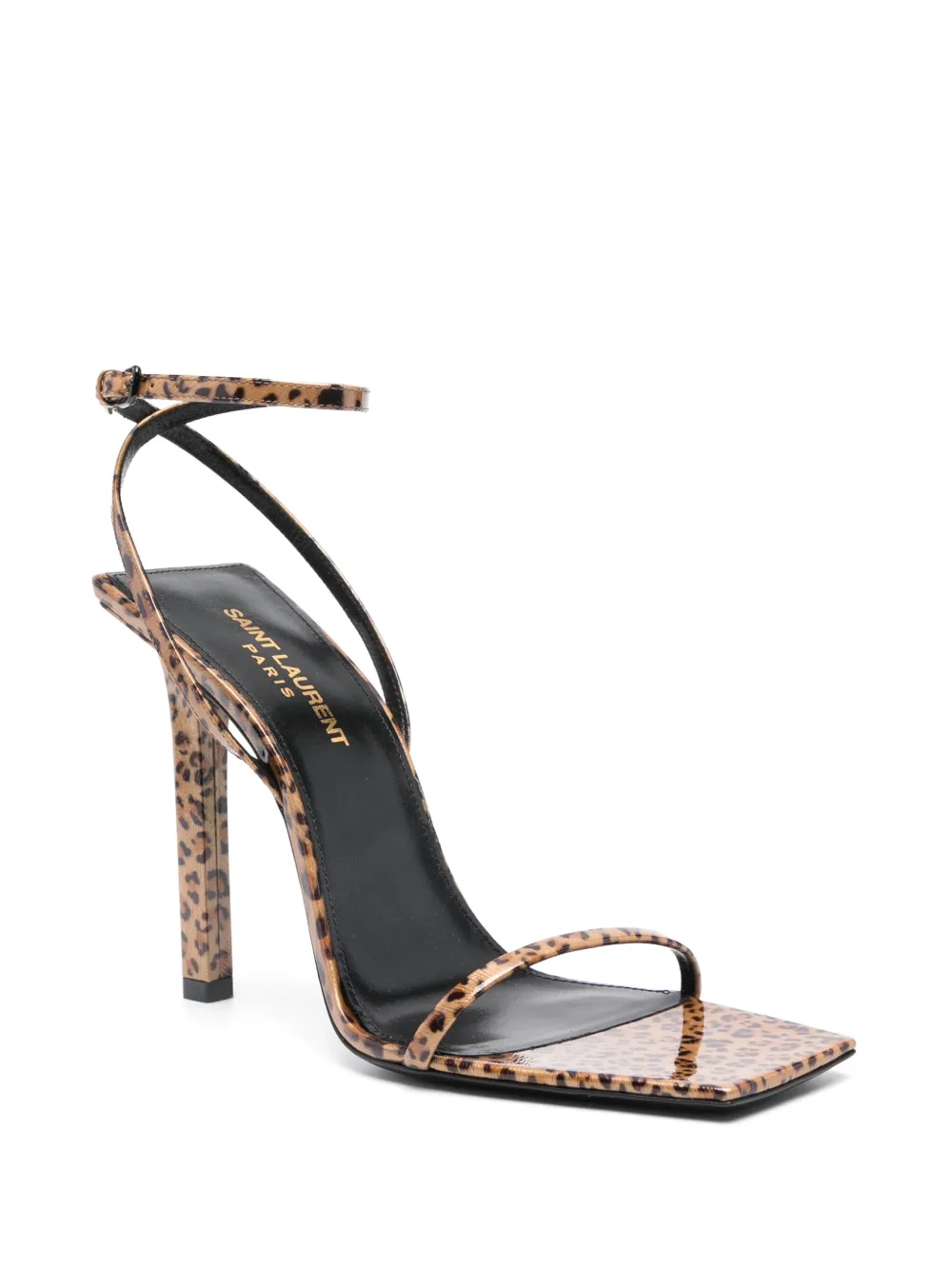 Saint Laurent Pam sandalen met luipaardprint - Beige
