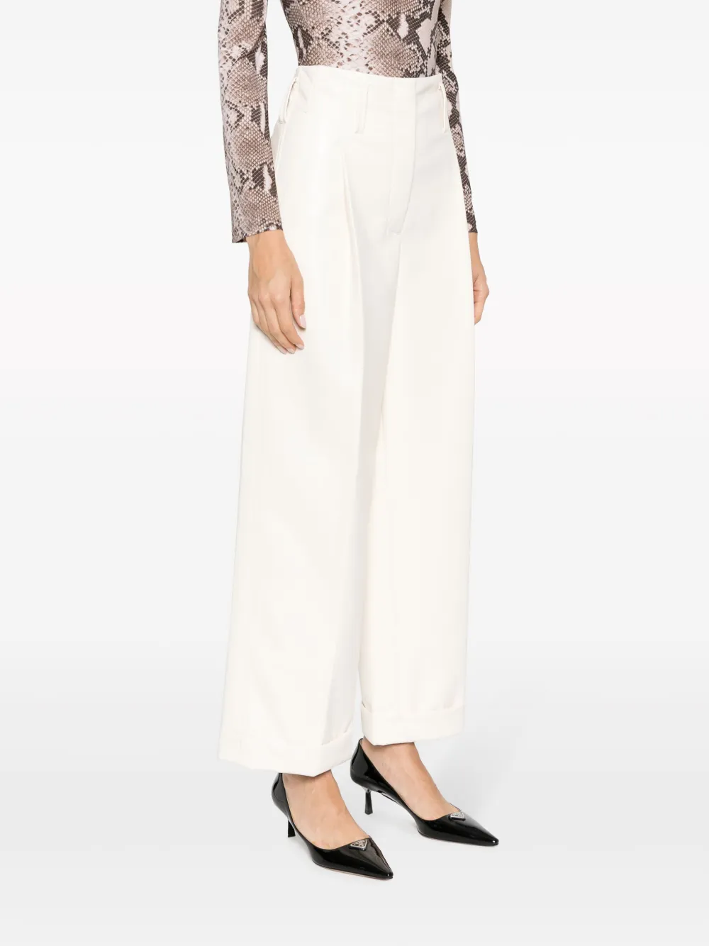 Philosophy Di Lorenzo Serafini High waist broek Wit
