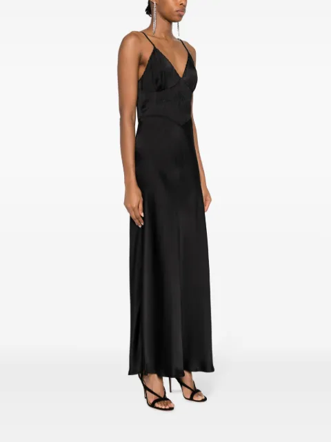 TWINSET embroidered-bodice satin maxi dress 232TT2060 - 2