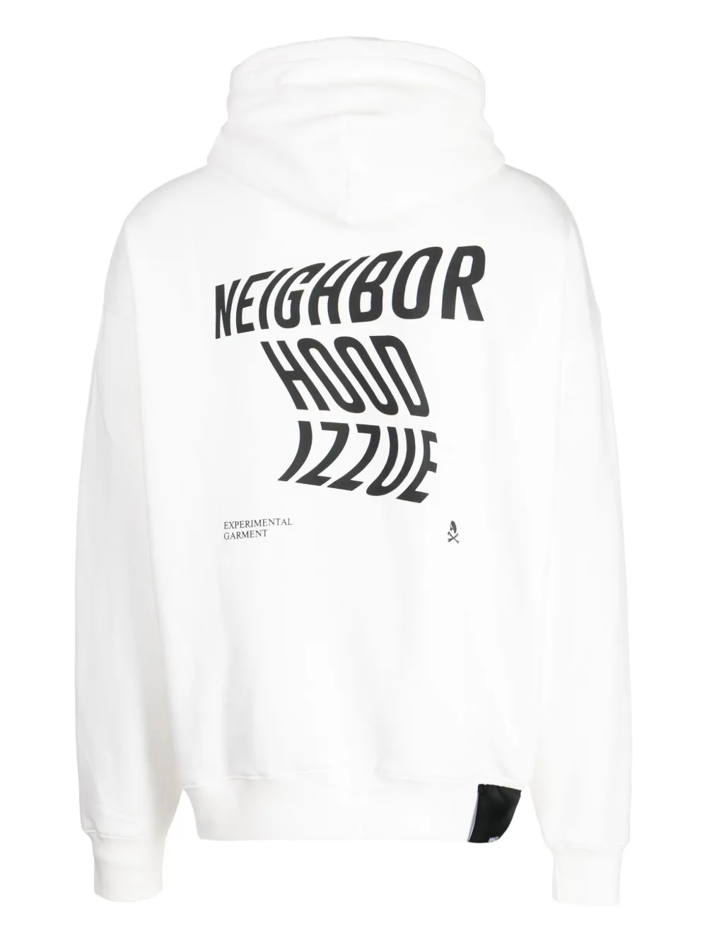izzue logo-print drawstring hoodie - Wit