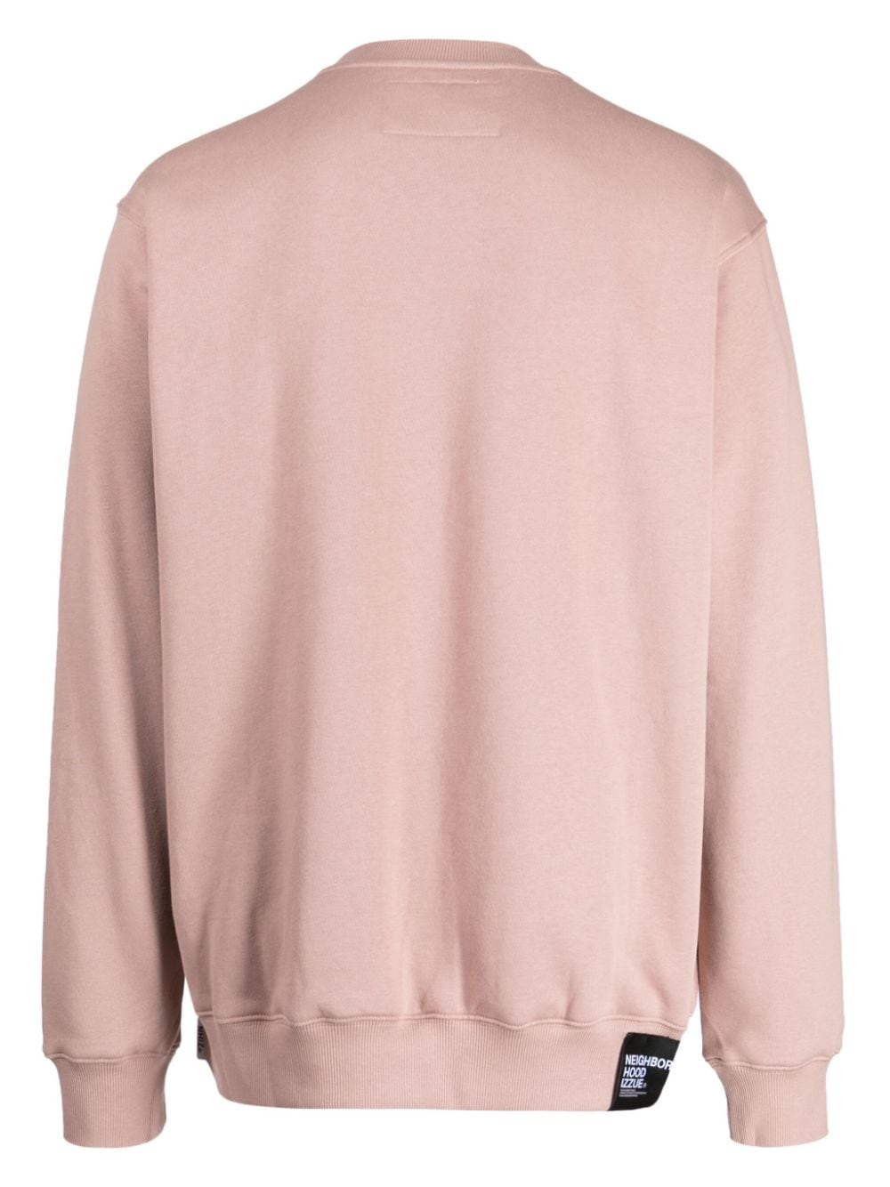 Shop Izzue X Neighborhood Logo-embroidered Cotton-blend Sweatshirt In Pink
