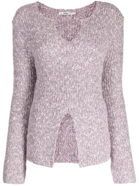 b+ab front-slit mélange jumper