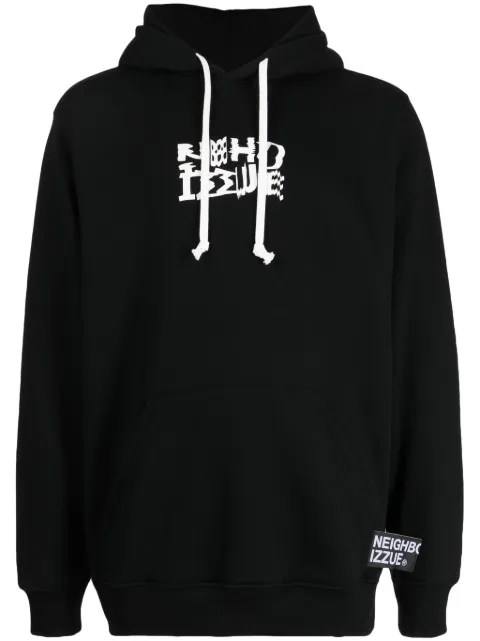 izzue x Neighborhood logo-print drawstring sweatshirt