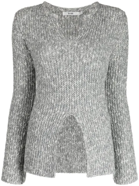b+ab front-slit mélange jumper