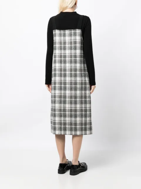 b+ab checked midi dress BCXDS3F175AILBKZ - 3