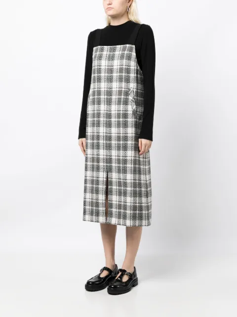b+ab checked midi dress BCXDS3F175AILBKZ - 2